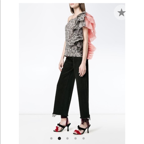 NWT Rosie Assoulin Ruffled One Shoulder Top $1659 - Picture 2 of 5